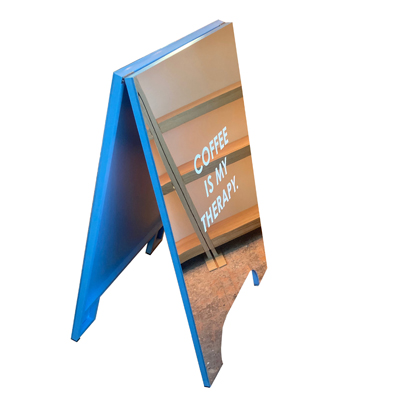 Kundenstopper Aufsteller DIN A0 Kaffeezeit mit oder ohne Druck oder Spiegel