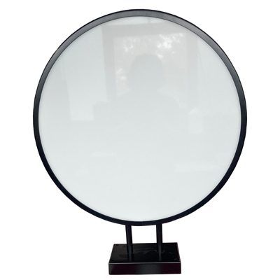 Nasendisplay Leuchtdisplay Standdisplay geschweißter Stahlring und Aufsatz